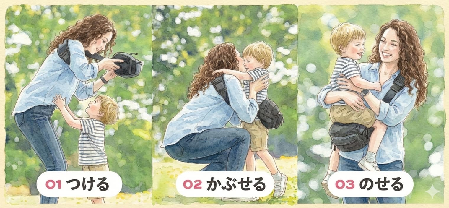 「乗せ降ろし」のスピード感が段違い　ポムル(POMULU)2WAYヒップシート