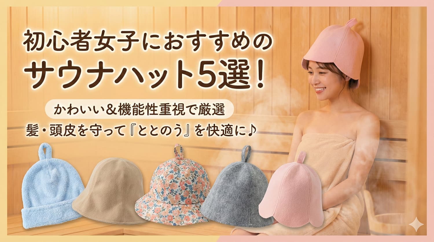 初心者女子におすすめのサウナハット5選！かわいい＆機能性重視で厳選