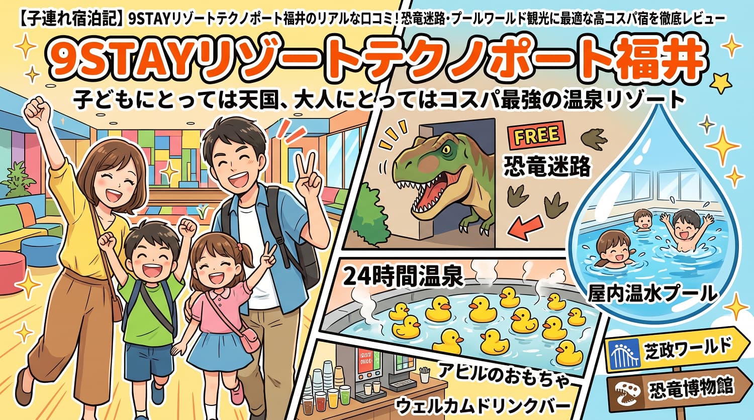 9STAYリゾートテクノポート福井のリアルな口コミ！