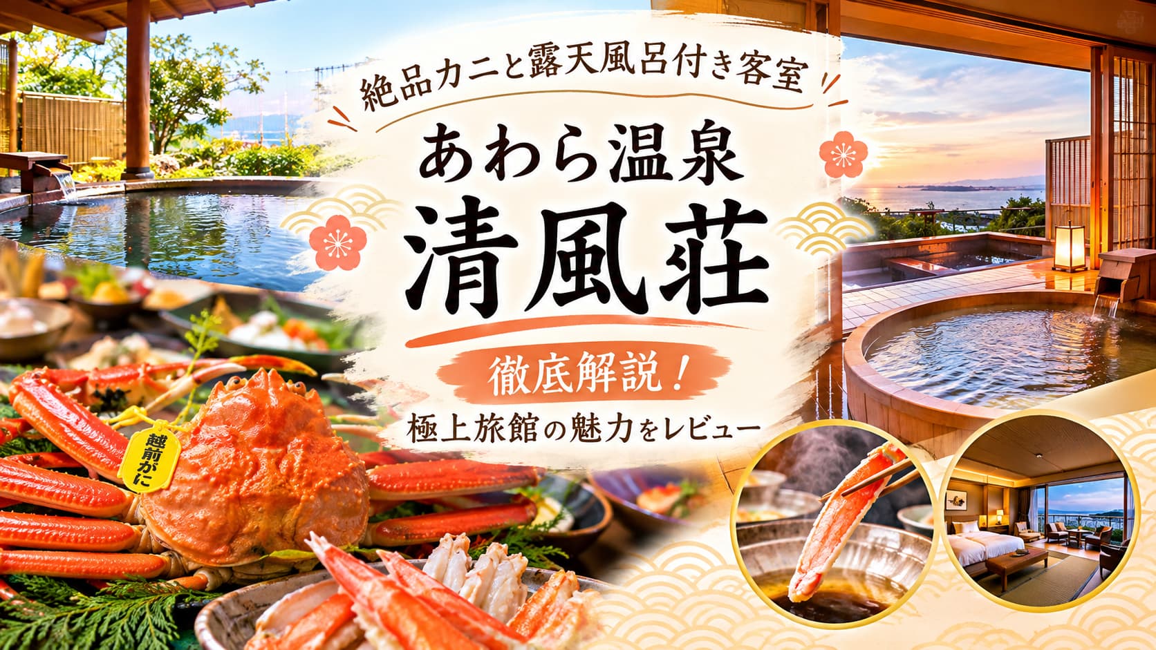 【あわら温泉 清風荘】絶品カニと露天風呂付き客室「十三の風」