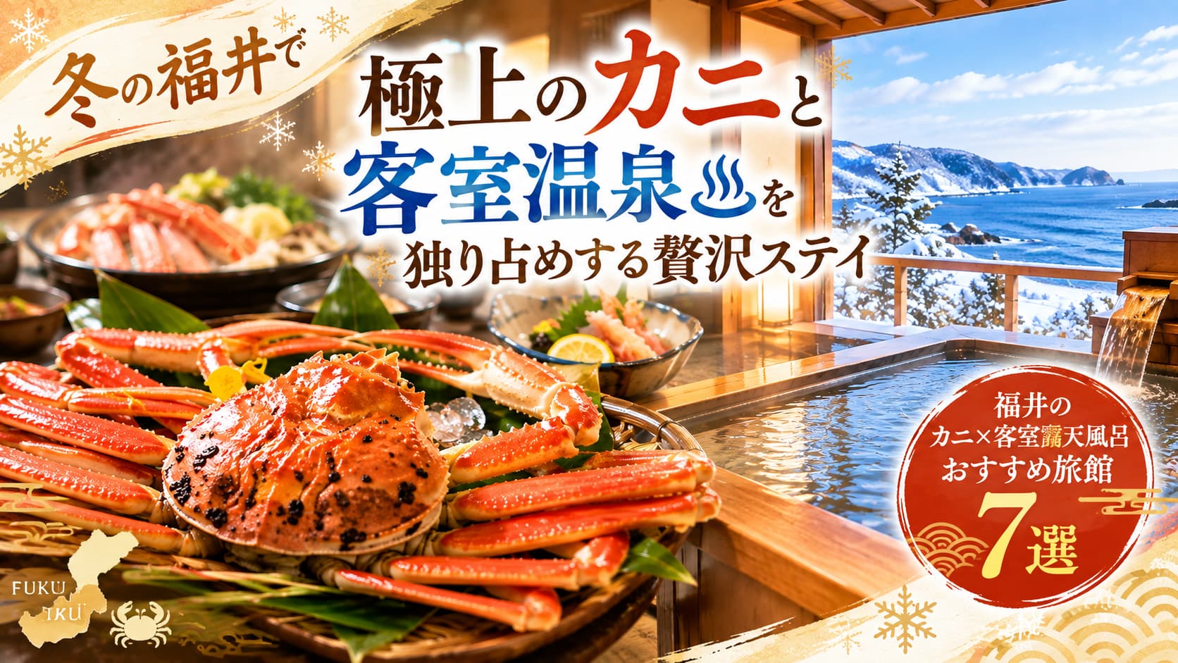 蟹料理と露天風呂付き客室がある極上温泉旅館7選