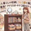 一人暮らしの収納はアイリスオーヤマの3段カラーボックス1個で解決！