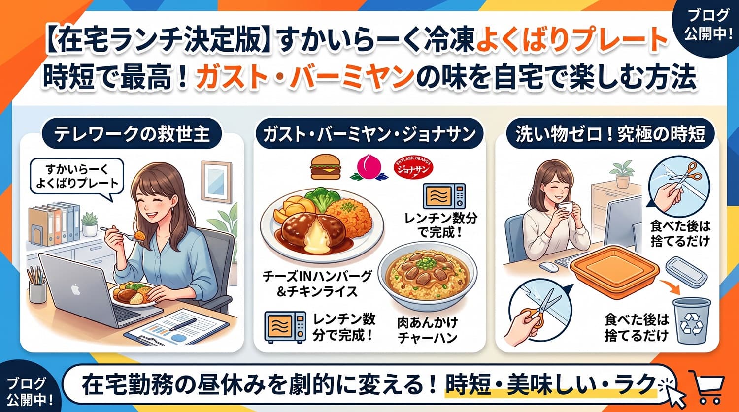 【在宅ランチ決定版】すかいらーく冷凍よくばりプレートが時短で最高